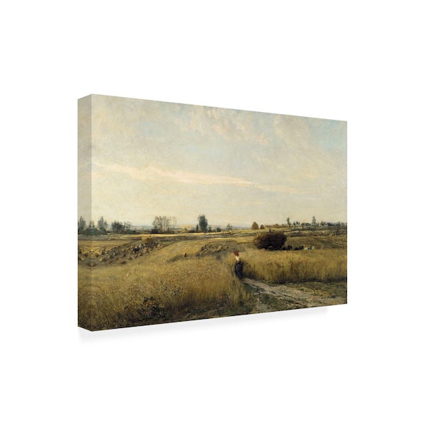 Charles-Francois Daubigny 'Harvest' Canvas Art,30x47